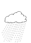 cloud from which rain falls