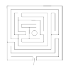 This square is a maze where you must try in the middle of the circle to arrive. The entrance are in the middle bottom, this is also indicated.