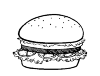 A hamburger bun
