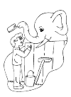 Animal handlers in zoos, the elephants. The elephant packed his trunk the cap off the attendant.