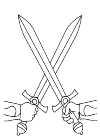 Crossed swords